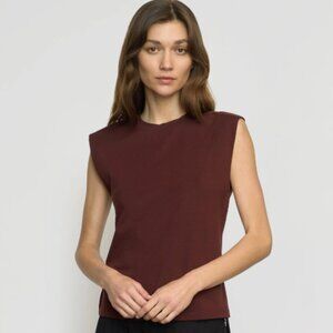 MODERN CITIZEN Nana Organic Cotton Structured-Shoulder Tee NWT Size S